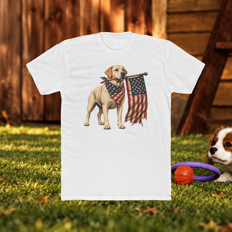 American Flag Labrador T-Shirt — Patriotic Dog Tee