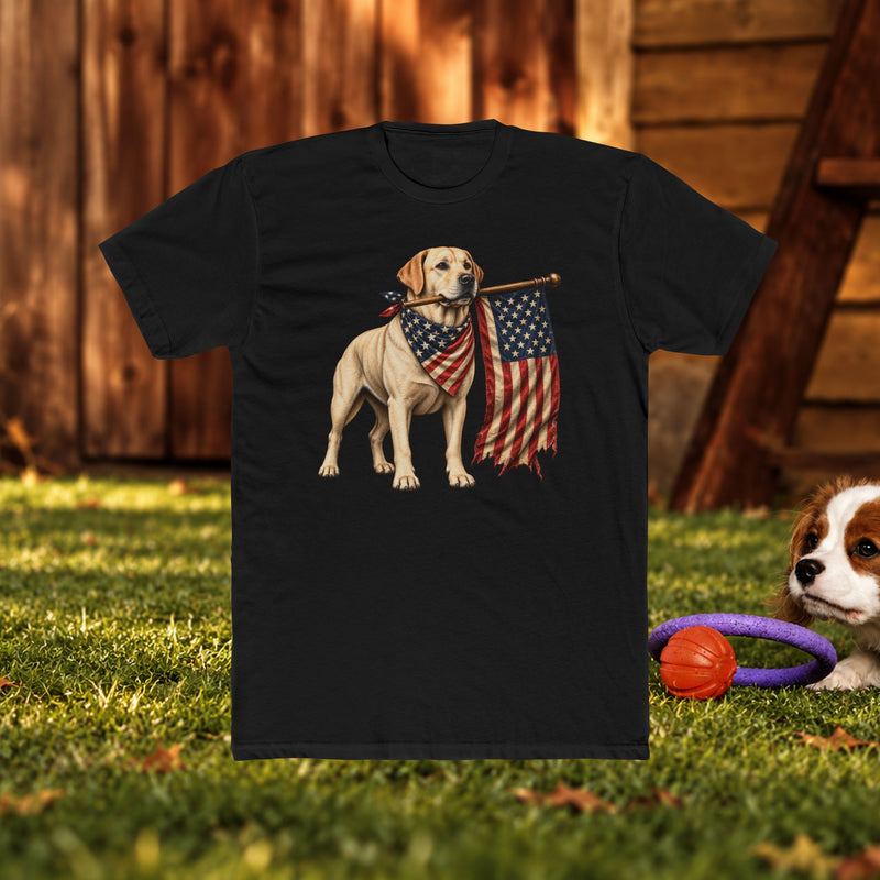 American Flag Labrador T-Shirt — Patriotic Dog Tee