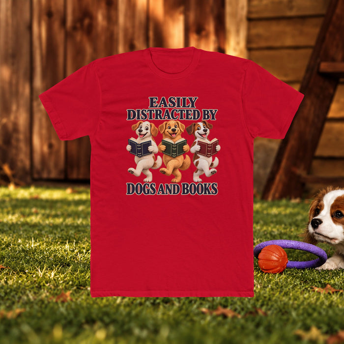 Easily Distracted by Dogs and Books T‑Shirt