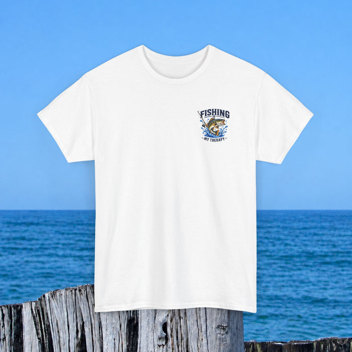 Fishing Tee — "Fishing Is My Therapy" Graphic T-Shirt