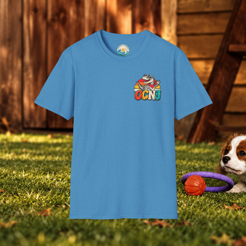 T-Shirt — "Good Food Good Mood" Raccoon Pizza Graphic Tee