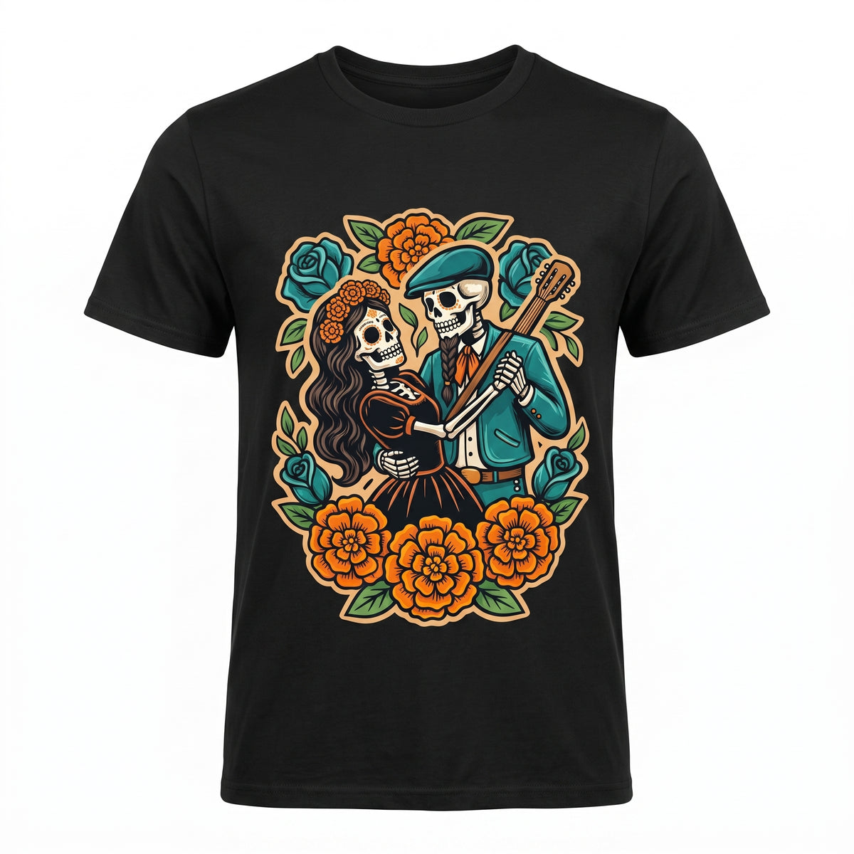 Mariachi Macabre T-Shirt — Day of the Dead Skeleton Guitar Tee