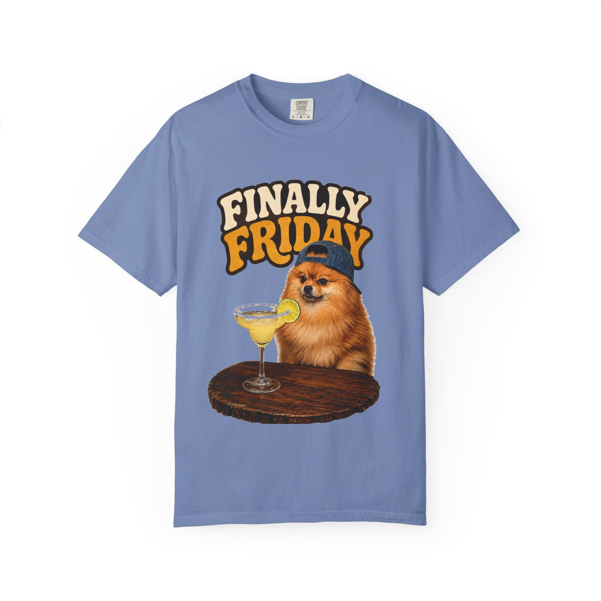 Finally Friday Pomeranian T-Shirt — Funny Dog Tee for Weekend Vibes