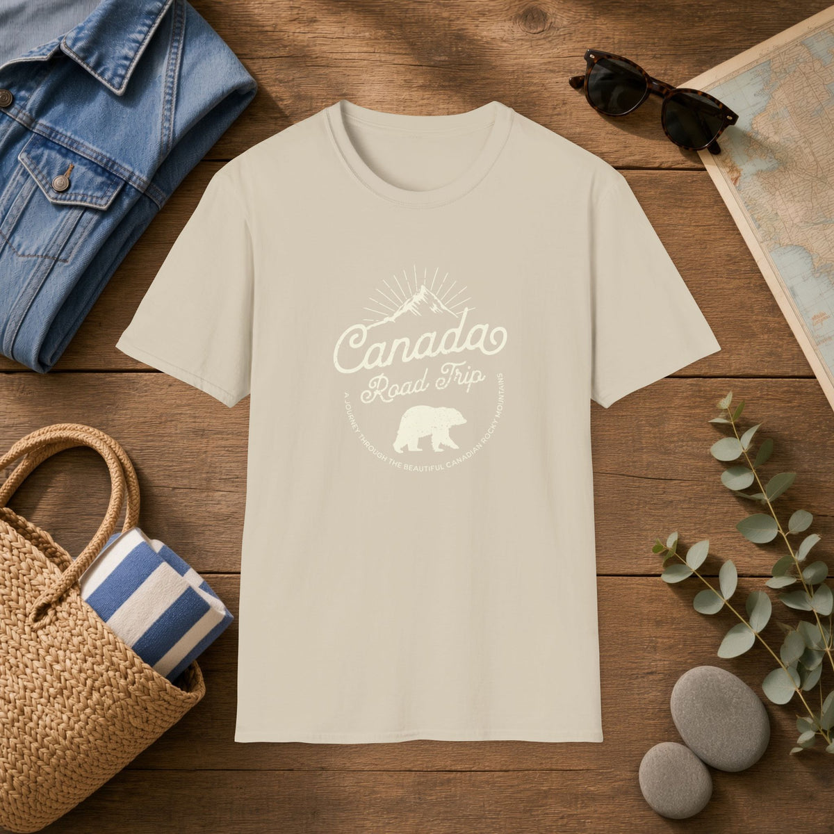 Canada Road Trip T‑Shirt — Vintage Mountain & Bear Travel Tee