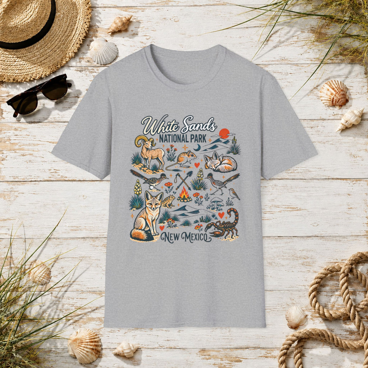 White Sands National Park T-Shirt — New Mexico Desert Wildlife Graphic Tee