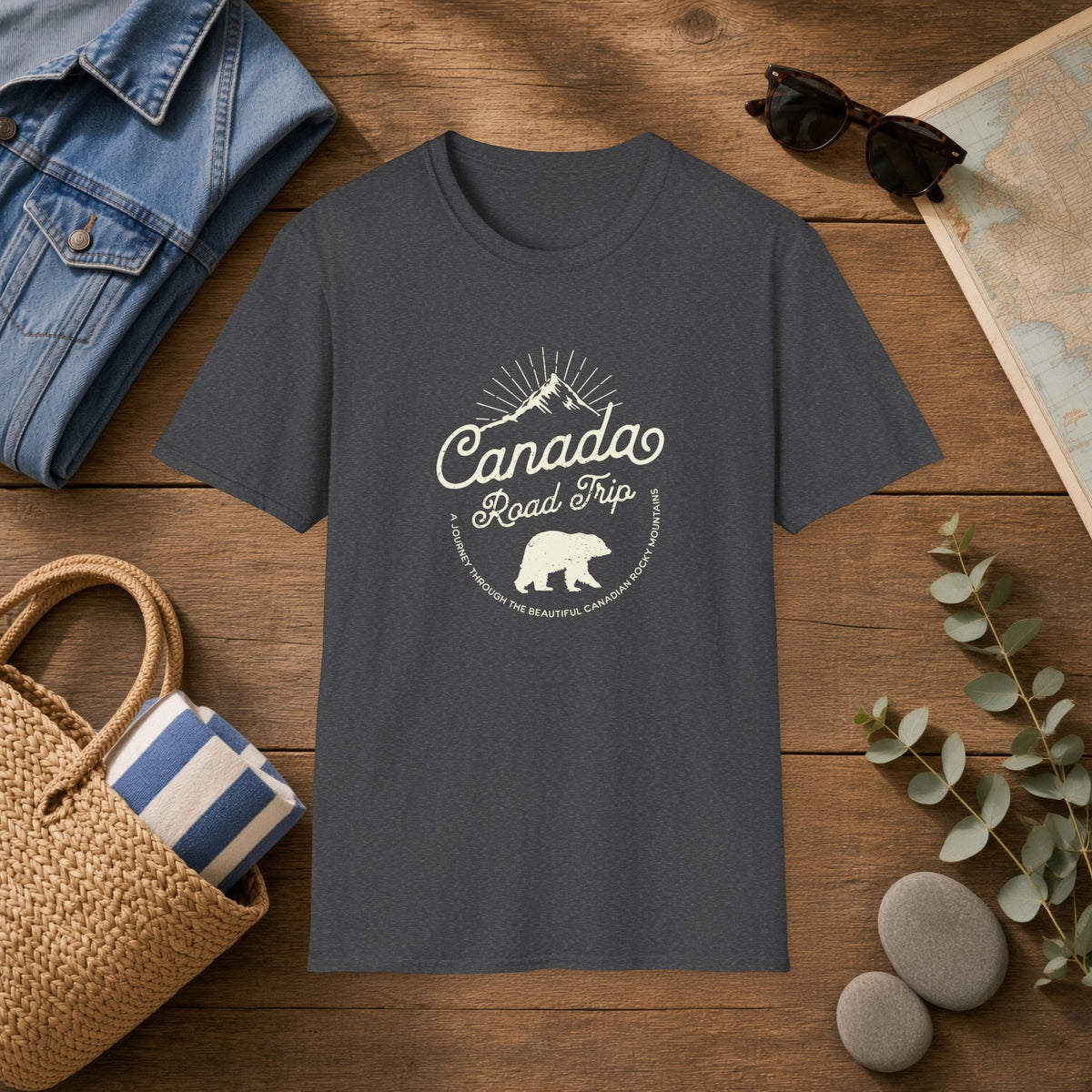 Canada Road Trip T‑Shirt — Vintage Mountain & Bear Travel Tee