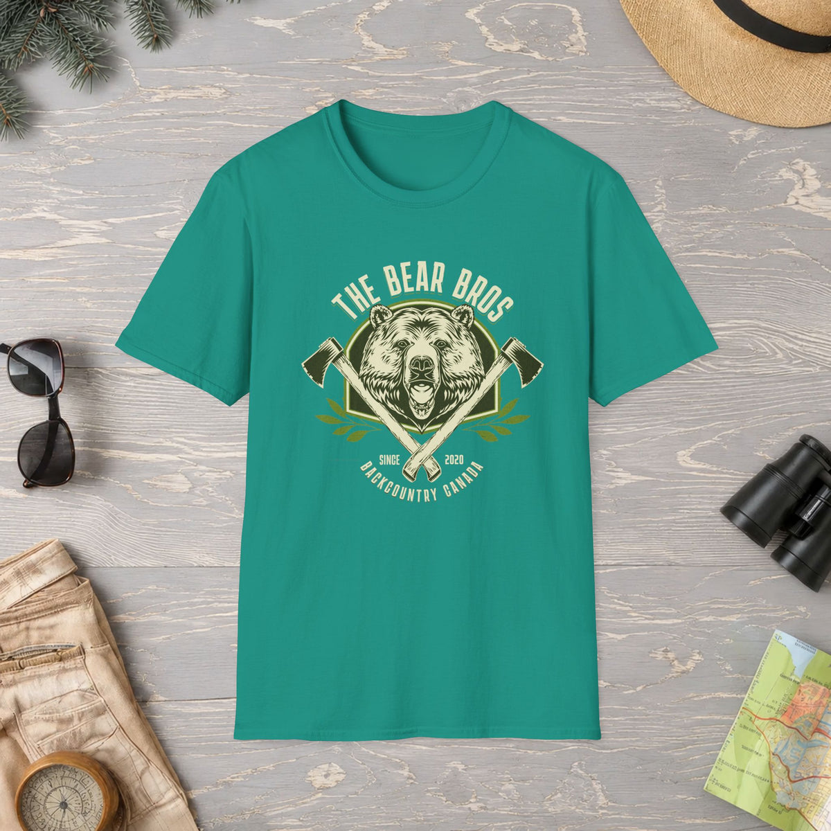 Bear Bros Axe T-Shirt — Vintage Grizzly Graphic Tee