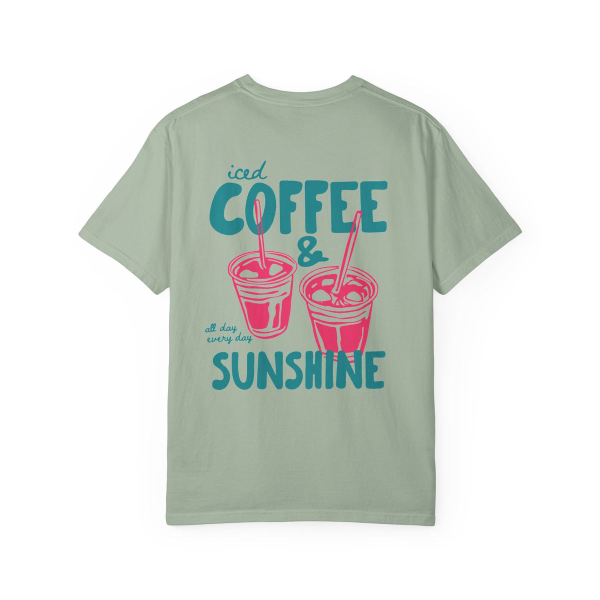 Iced Coffee & Sunshine T-Shirt — Retro Summer Coffee Graphic Tee