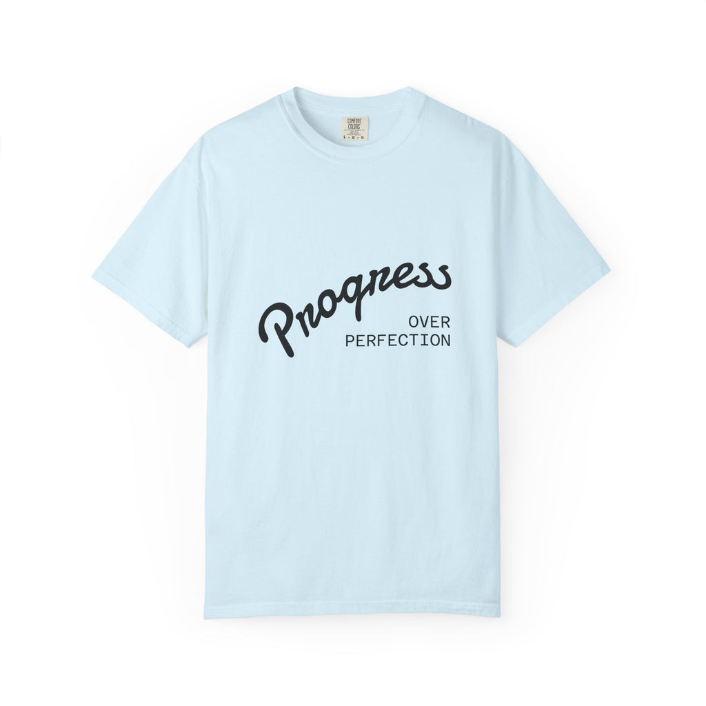 Coastal Harmony T-Shirt — "Progress Over Perfection" Surf Graphic Tee