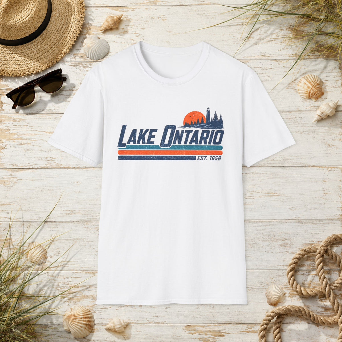 Lake Ontario Retro Stripe T-Shirt