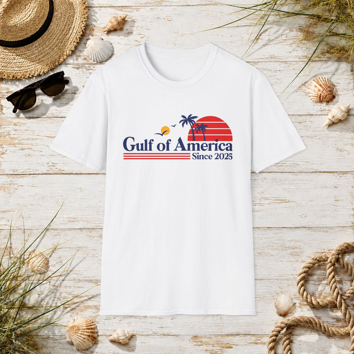Gulf of America Retro Sunset T-Shirt — Since 2025 Beach Tee