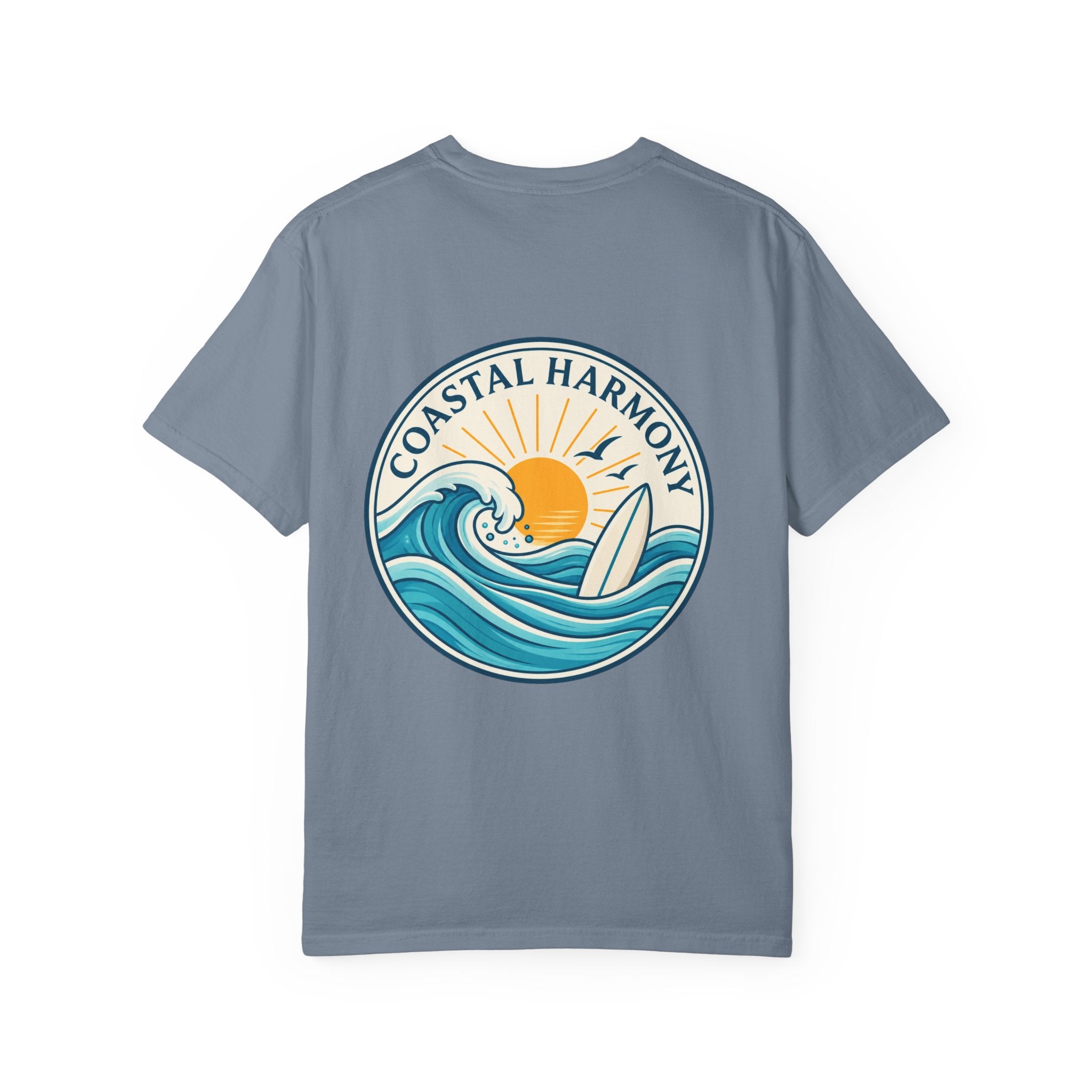 Coastal Harmony Surf T-Shirt – Vintage Wave & Sunset Graphic (Est. 1995)