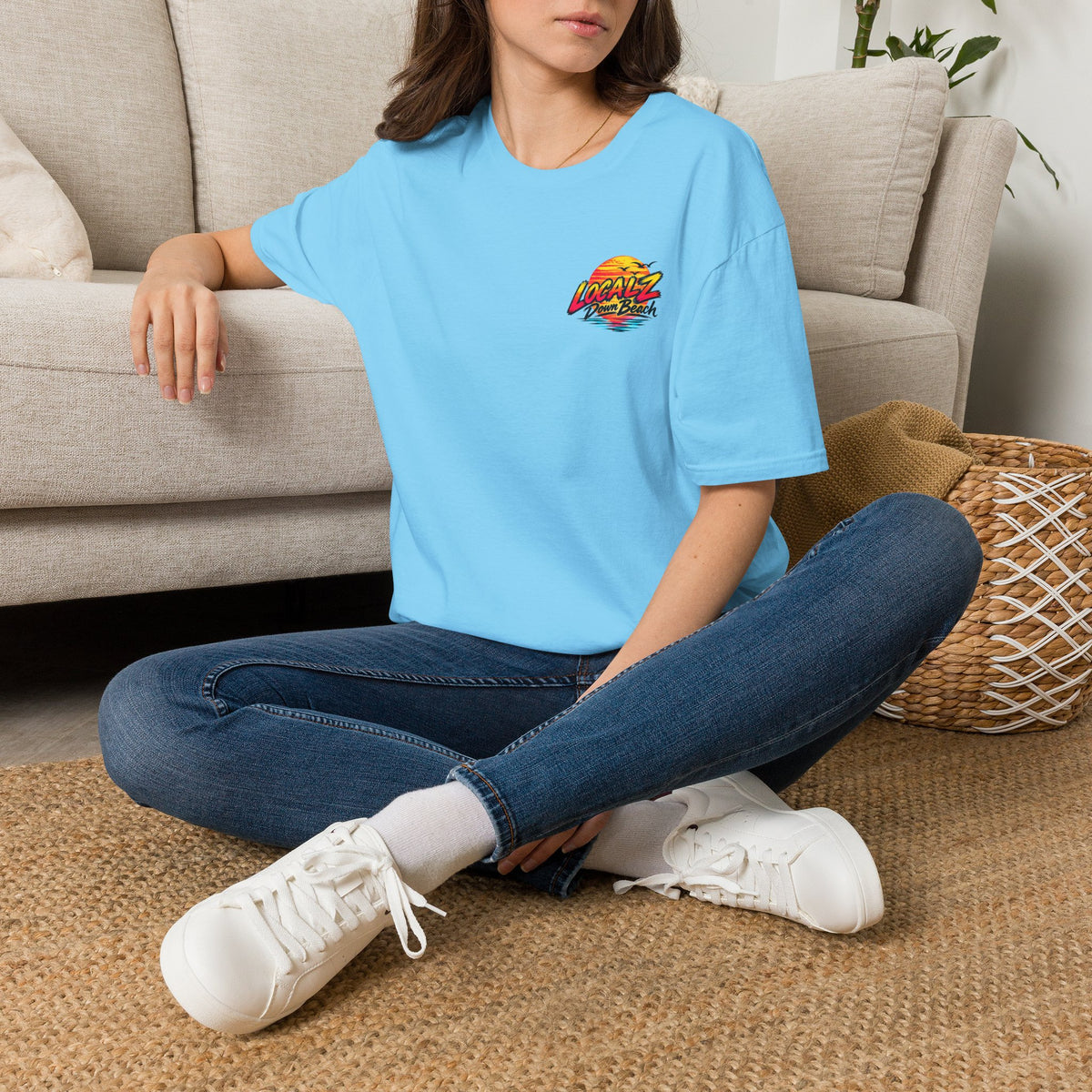 LocalZ Down Beach T-Shirt – Vintage Surf Sunset Tee (Assecon Island)