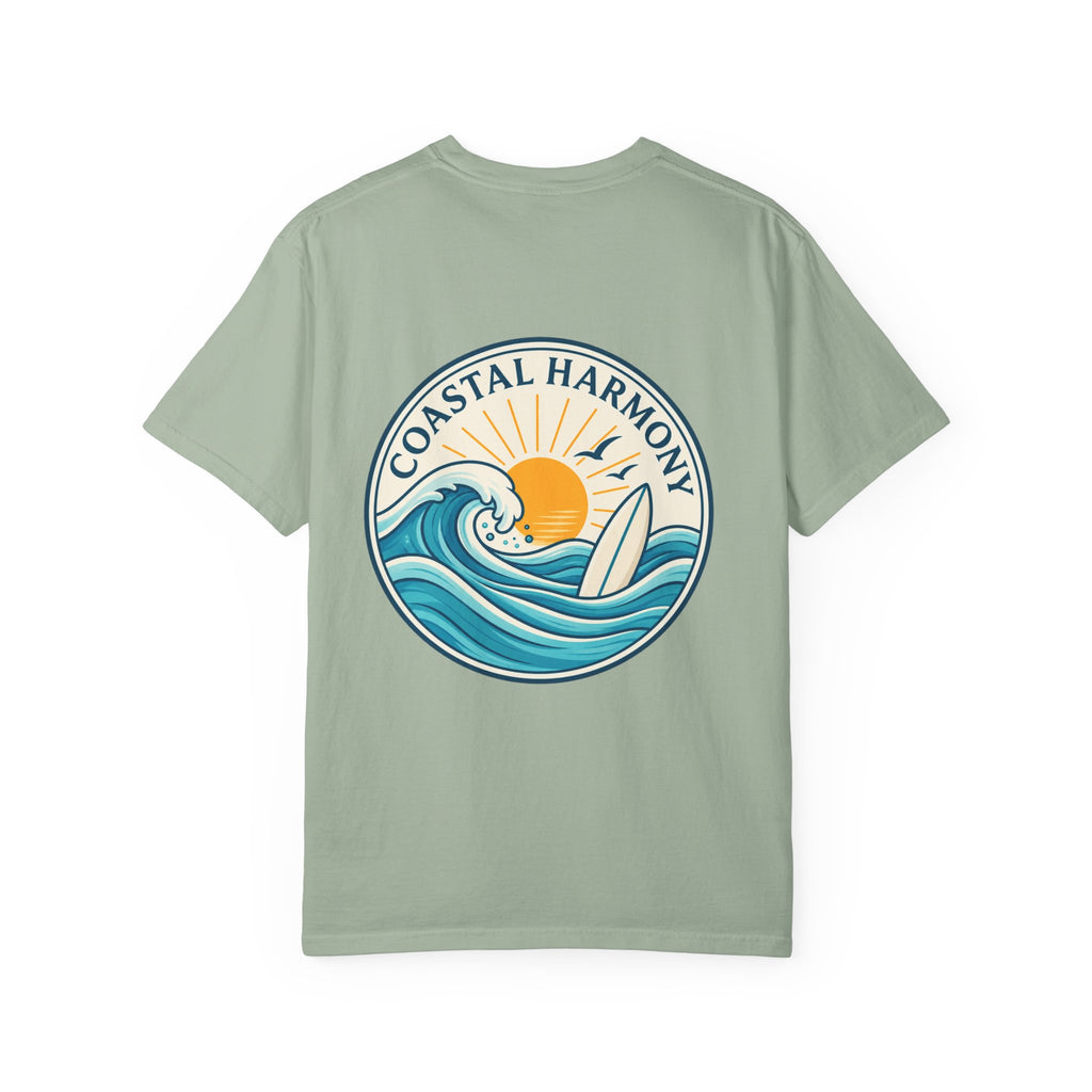 Coastal Harmony Surf T-Shirt – Vintage Wave & Sunset Graphic (Est. 1995)
