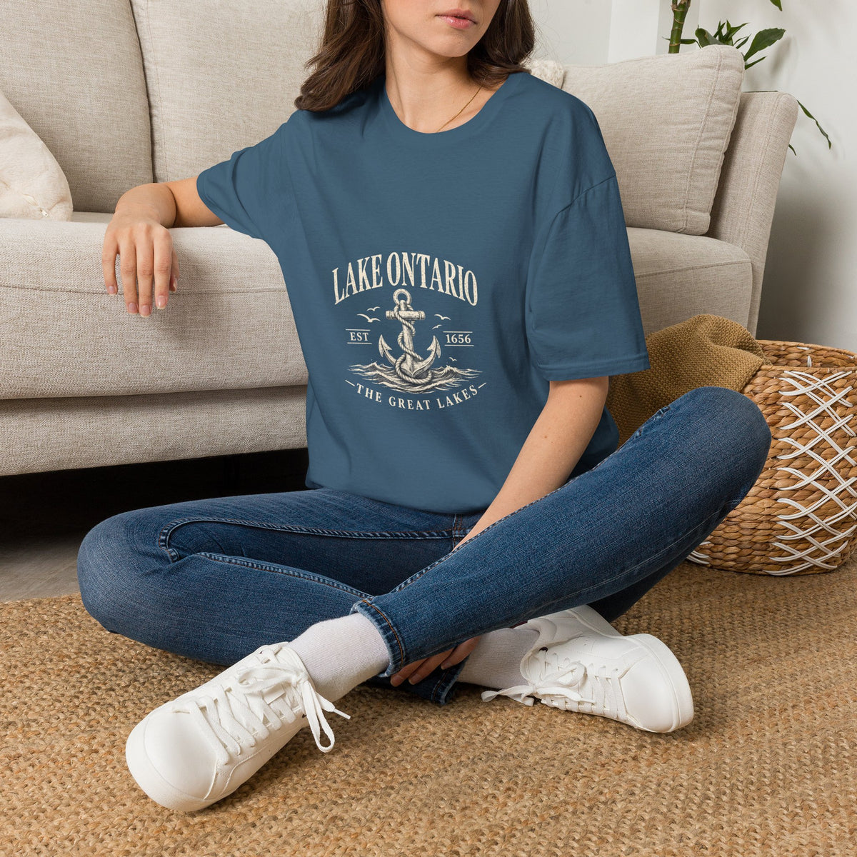 Anchor Graphic T‑Shirt — “I Am Onward” Nautical Vintage Tee