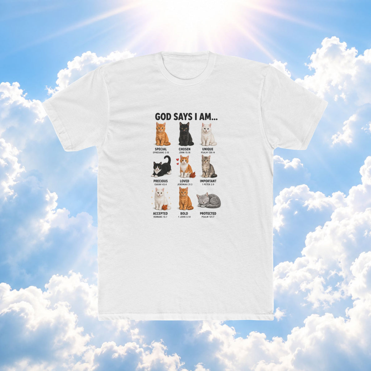 Cat Breeds 'God Says I Am' Graphic Tee