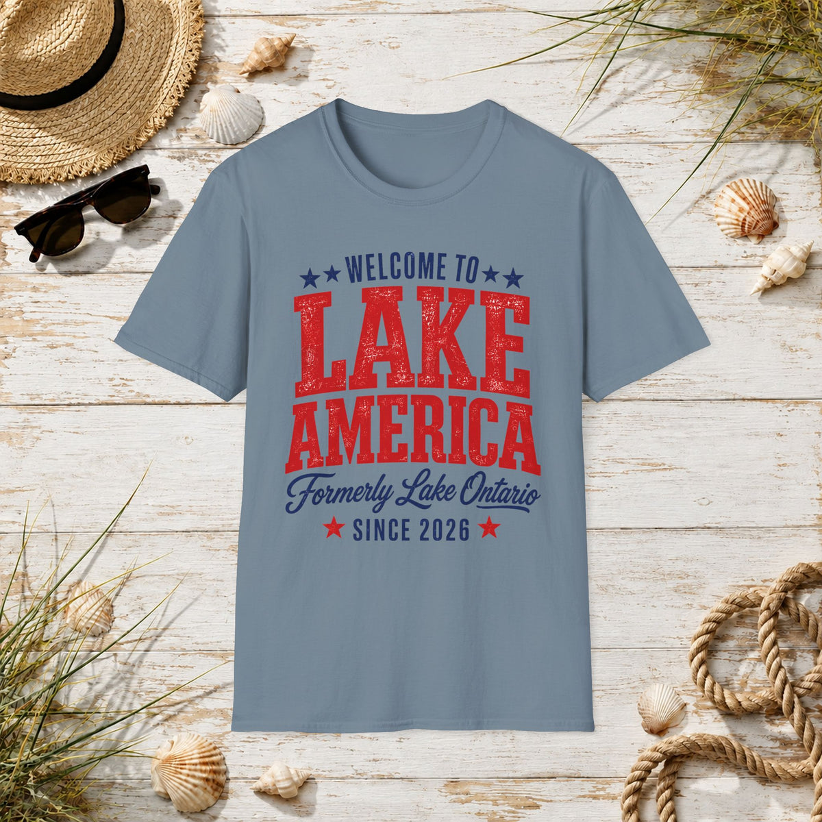 Welcome to Lake America T-Shirt — Retro Lake Vacation Tee