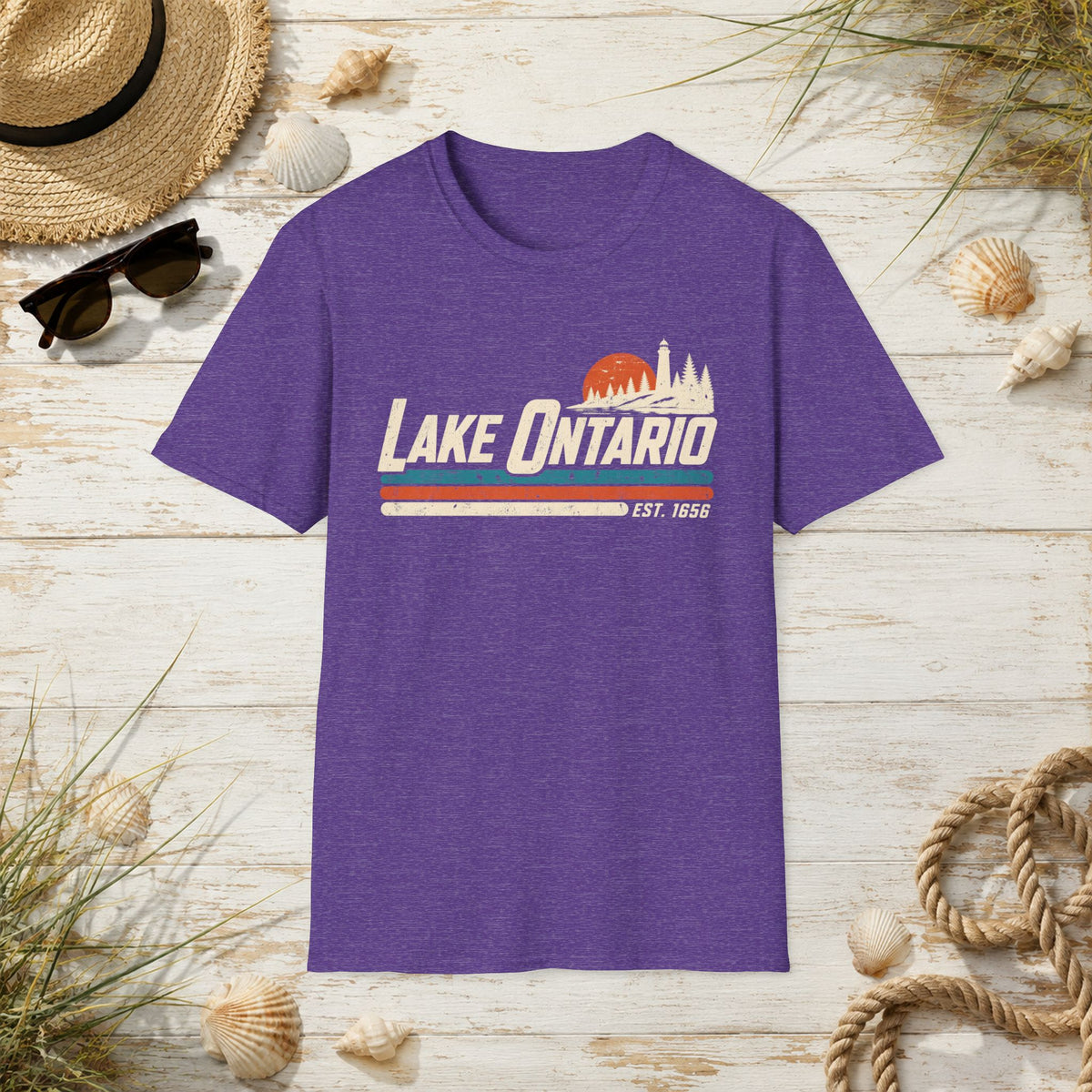 Lake Ontario Retro Stripe T-Shirt