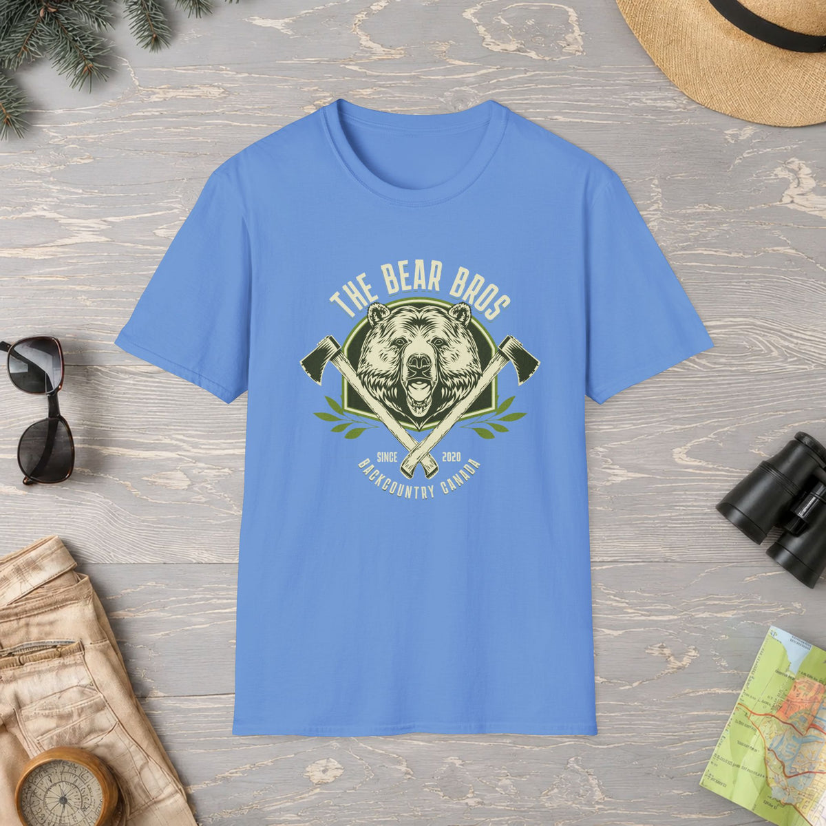 Bear Bros Axe T-Shirt — Vintage Grizzly Graphic Tee