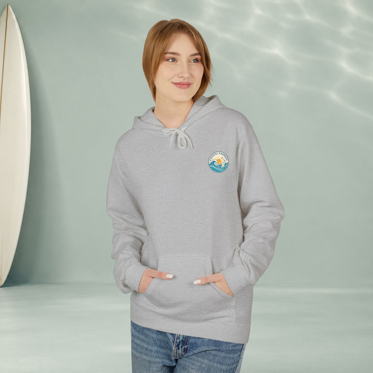 America Vintage Badge Hoodie — "Land of the Free, Because of the Brave"