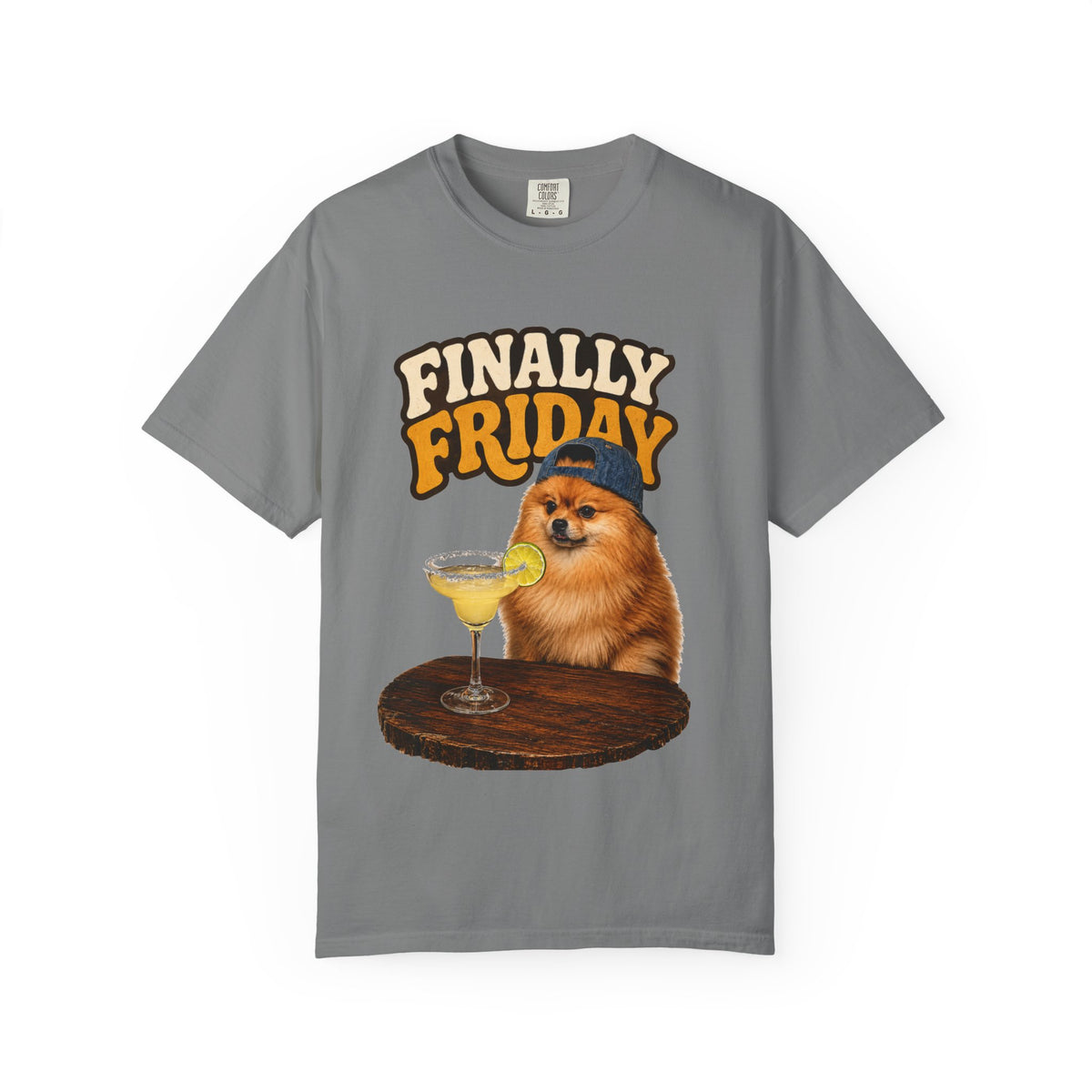 Finally Friday Pomeranian T-Shirt — Funny Dog Tee for Weekend Vibes