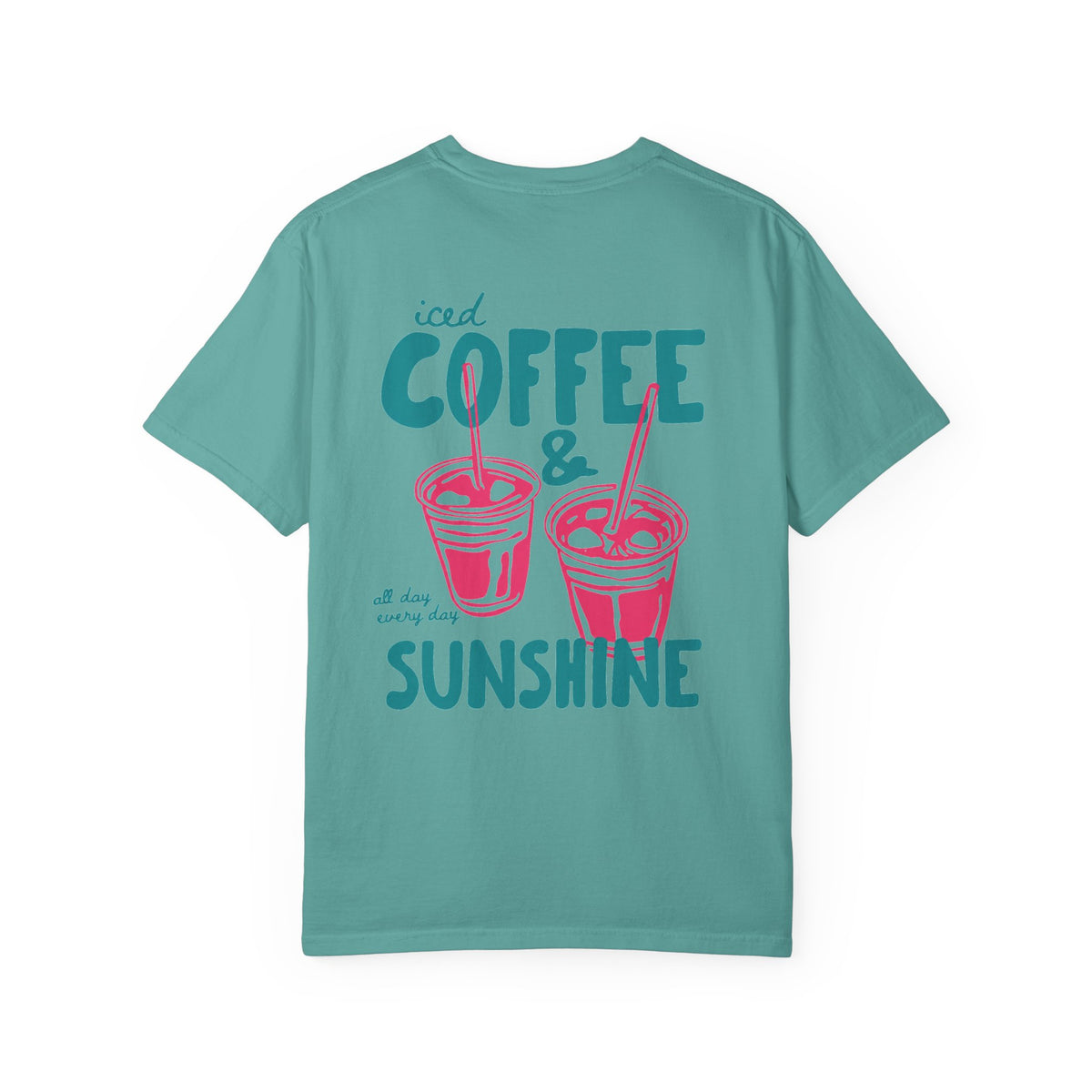 Iced Coffee & Sunshine T-Shirt — Retro Summer Coffee Graphic Tee
