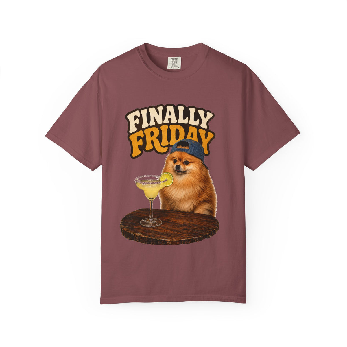 Finally Friday Pomeranian T-Shirt — Funny Dog Tee for Weekend Vibes