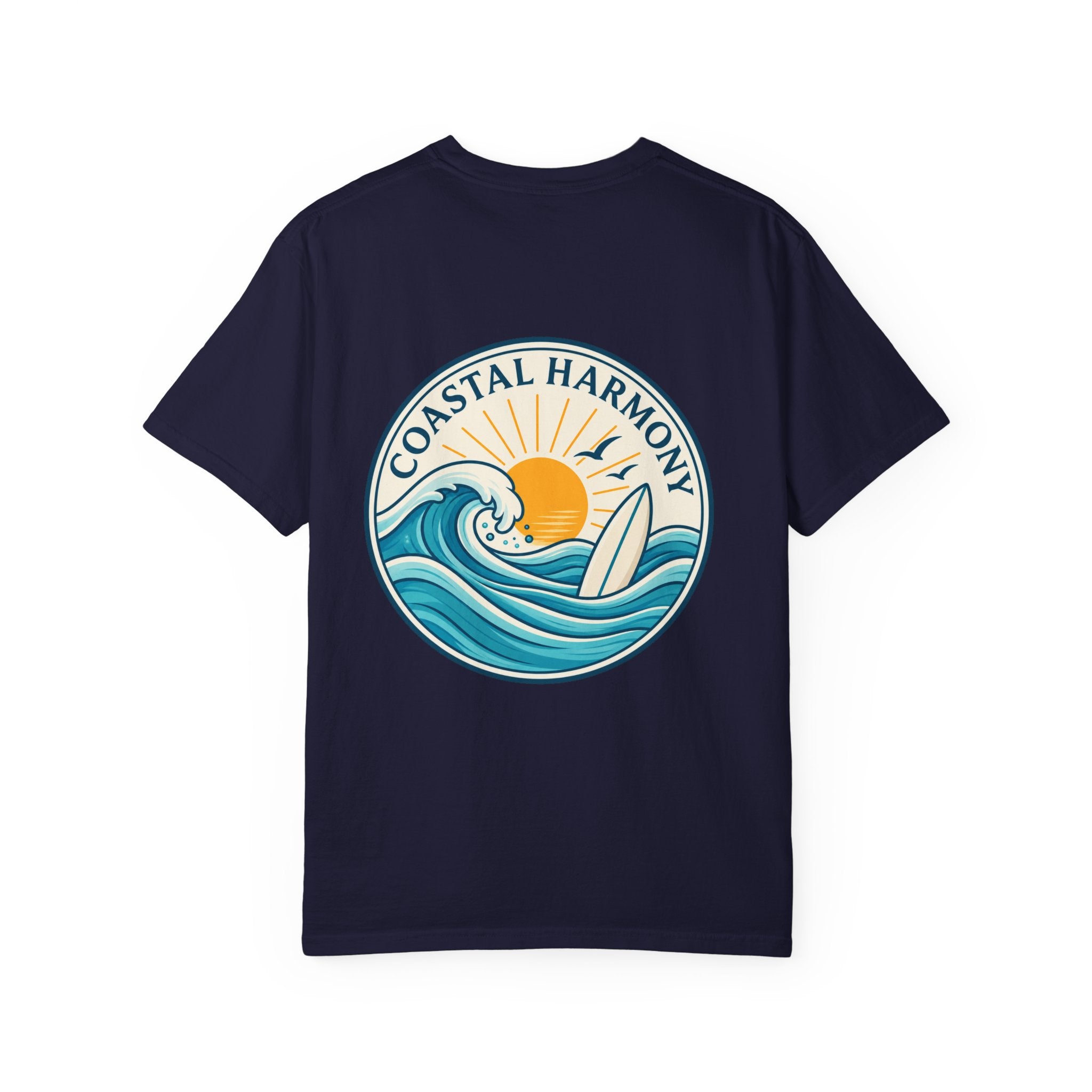 Coastal Harmony Surf T-Shirt – Vintage Wave & Sunset Graphic (Est. 1995)
