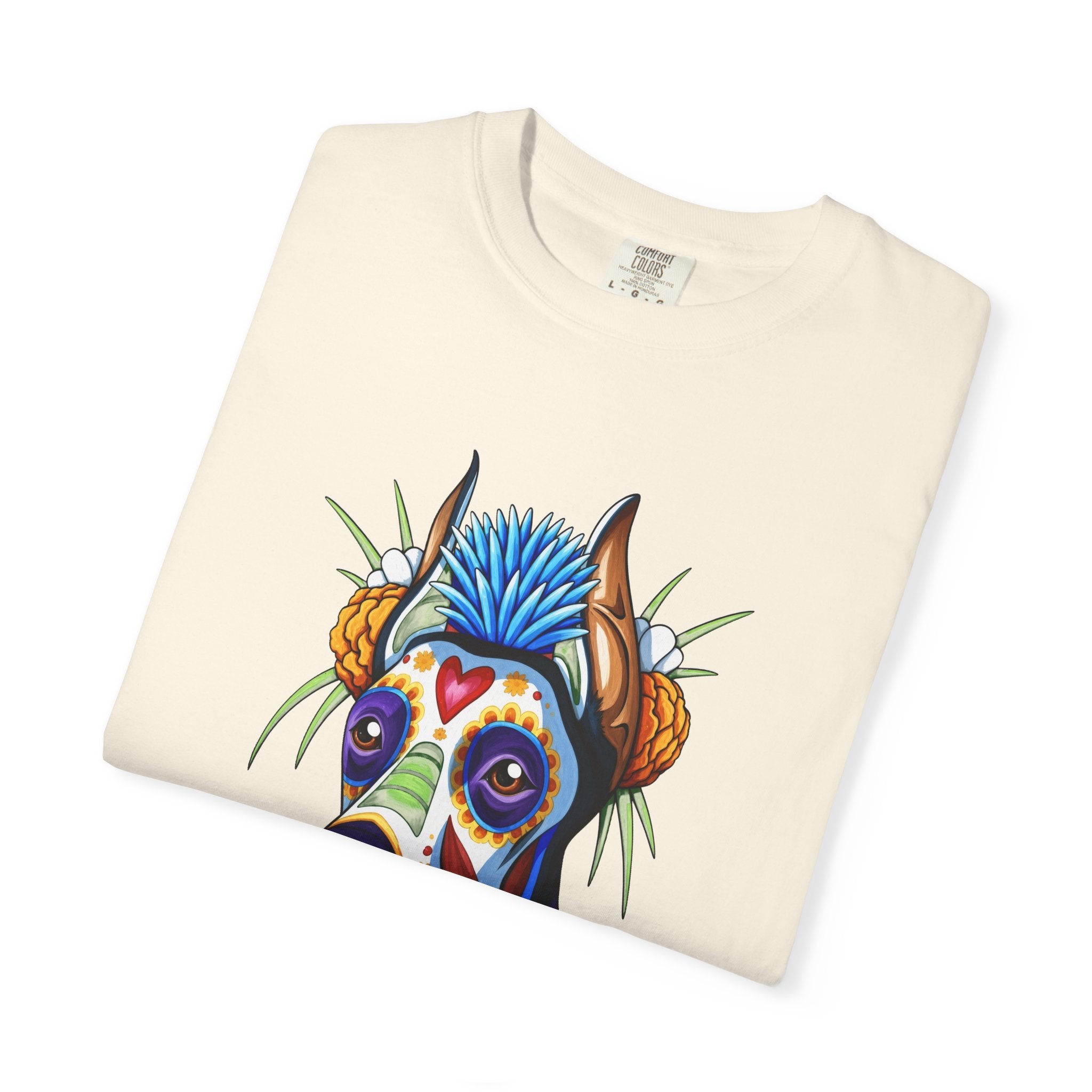 Colorful Sugar Skull Dog T-Shirt