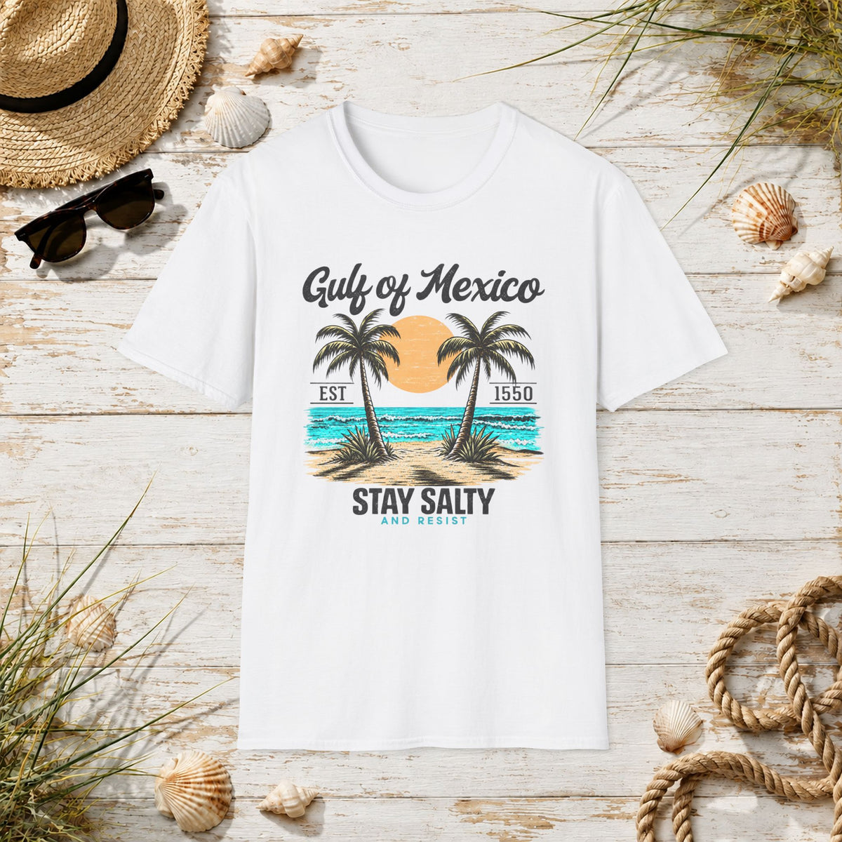 Gulf of Mexico Vintage Palm T‑Shirt