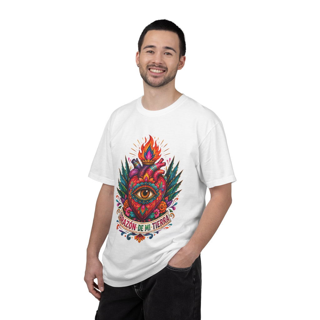 Heart of My Land T‑Shirt — Corazón de Mi Tierra Sacred Heart Graphic Tee
