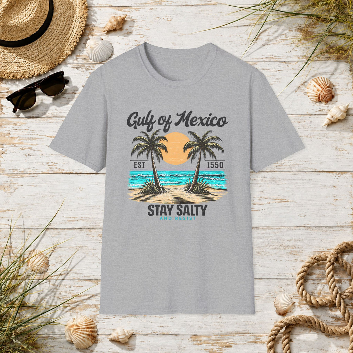 Gulf of Mexico Vintage Palm T‑Shirt