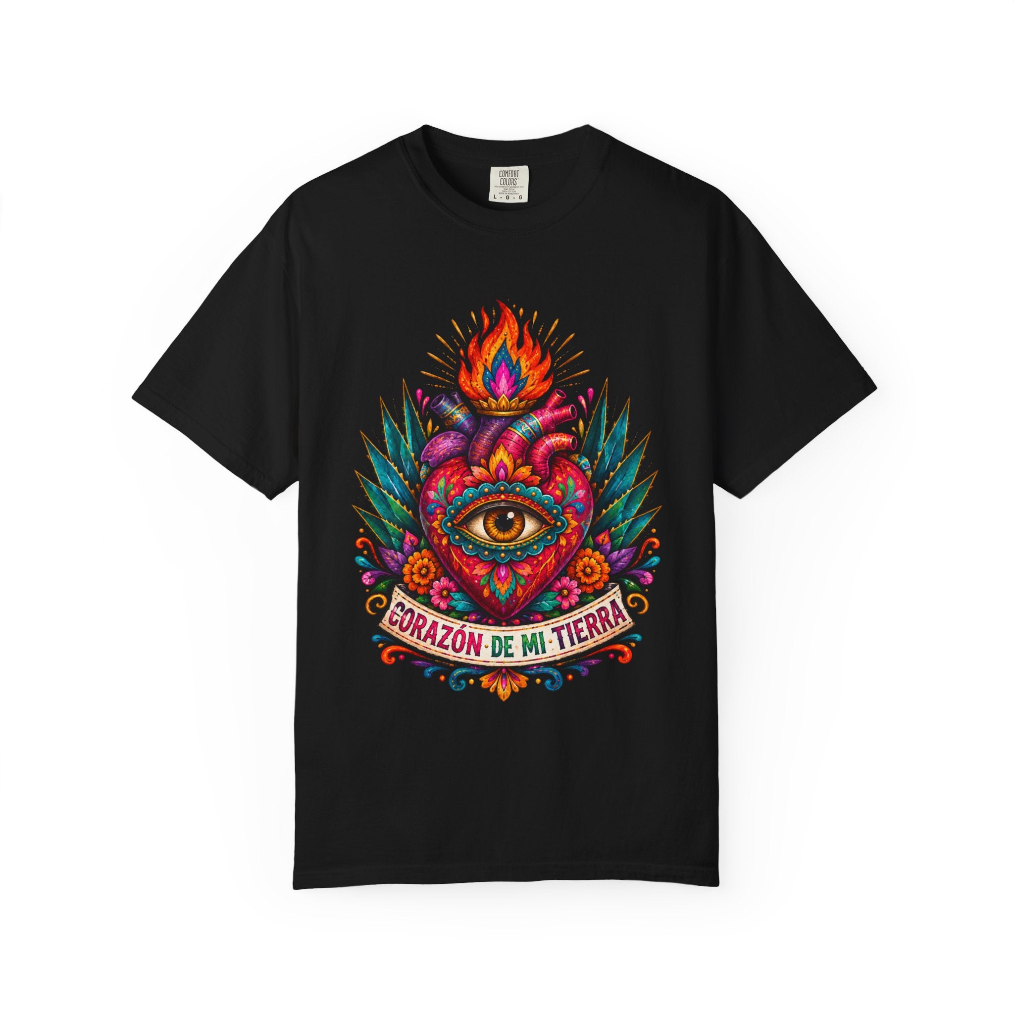 Heart of My Land T‑Shirt — Corazón de Mi Tierra Sacred Heart Graphic Tee
