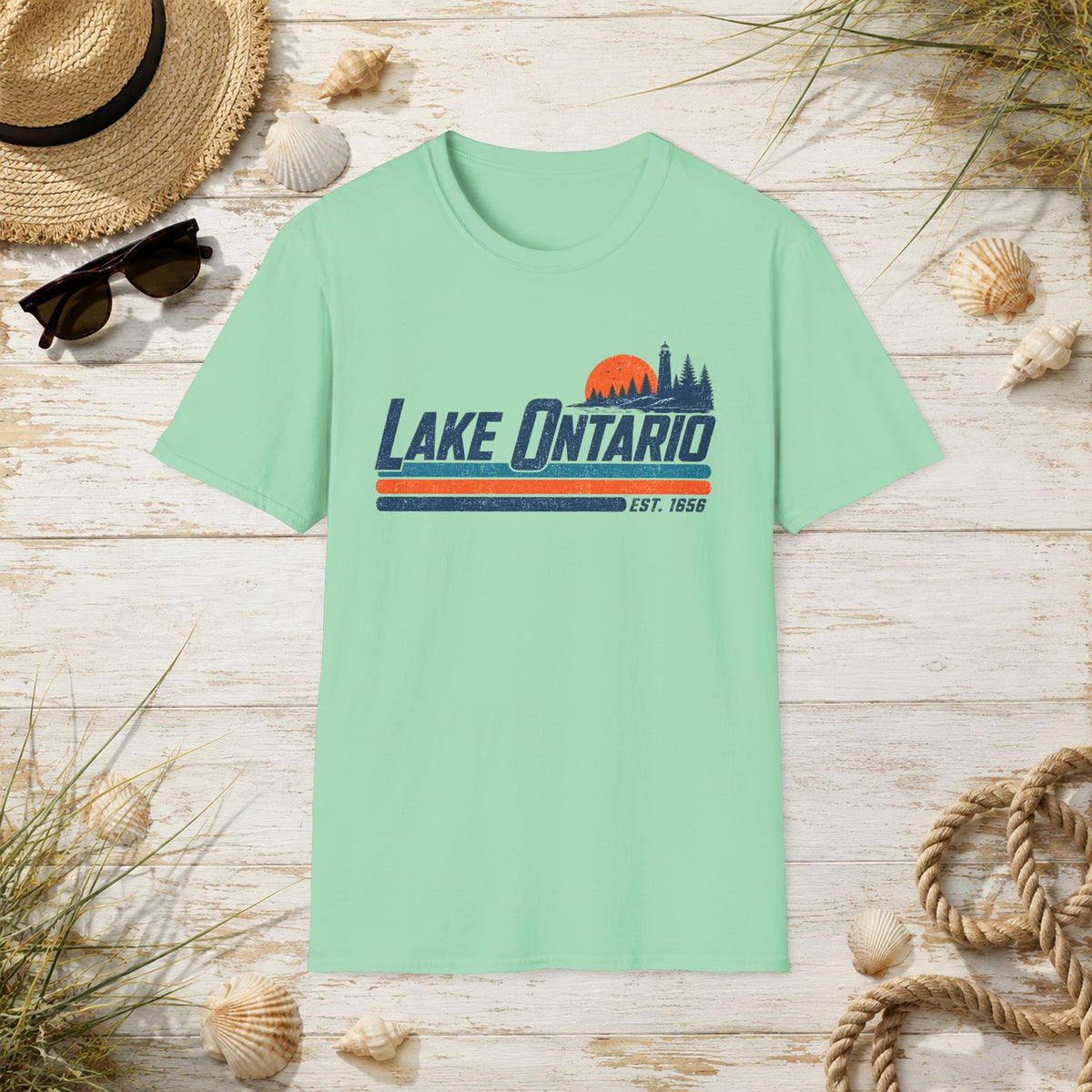 Lake Ontario Retro Stripe T-Shirt