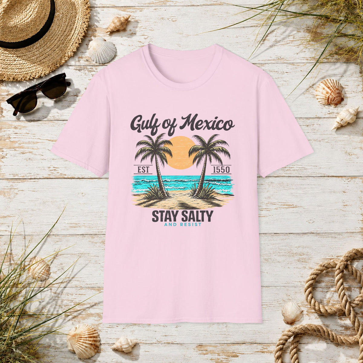 Gulf of Mexico Vintage Palm T‑Shirt