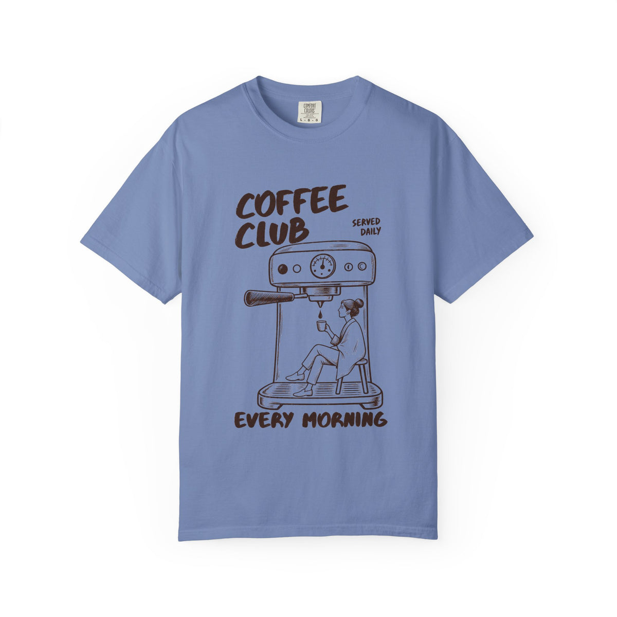 Coffee Club T-Shirt — 'Every Morning' Espresso Machine Graphic Tee