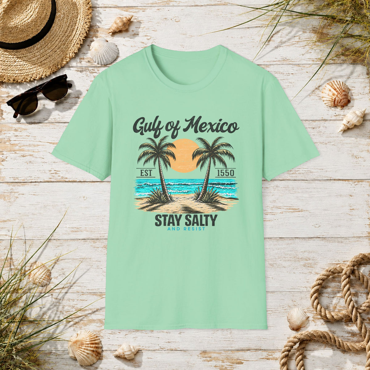 Gulf of Mexico Vintage Palm T‑Shirt