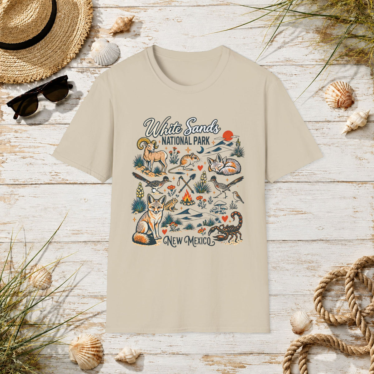 White Sands National Park T-Shirt — New Mexico Desert Wildlife Graphic Tee