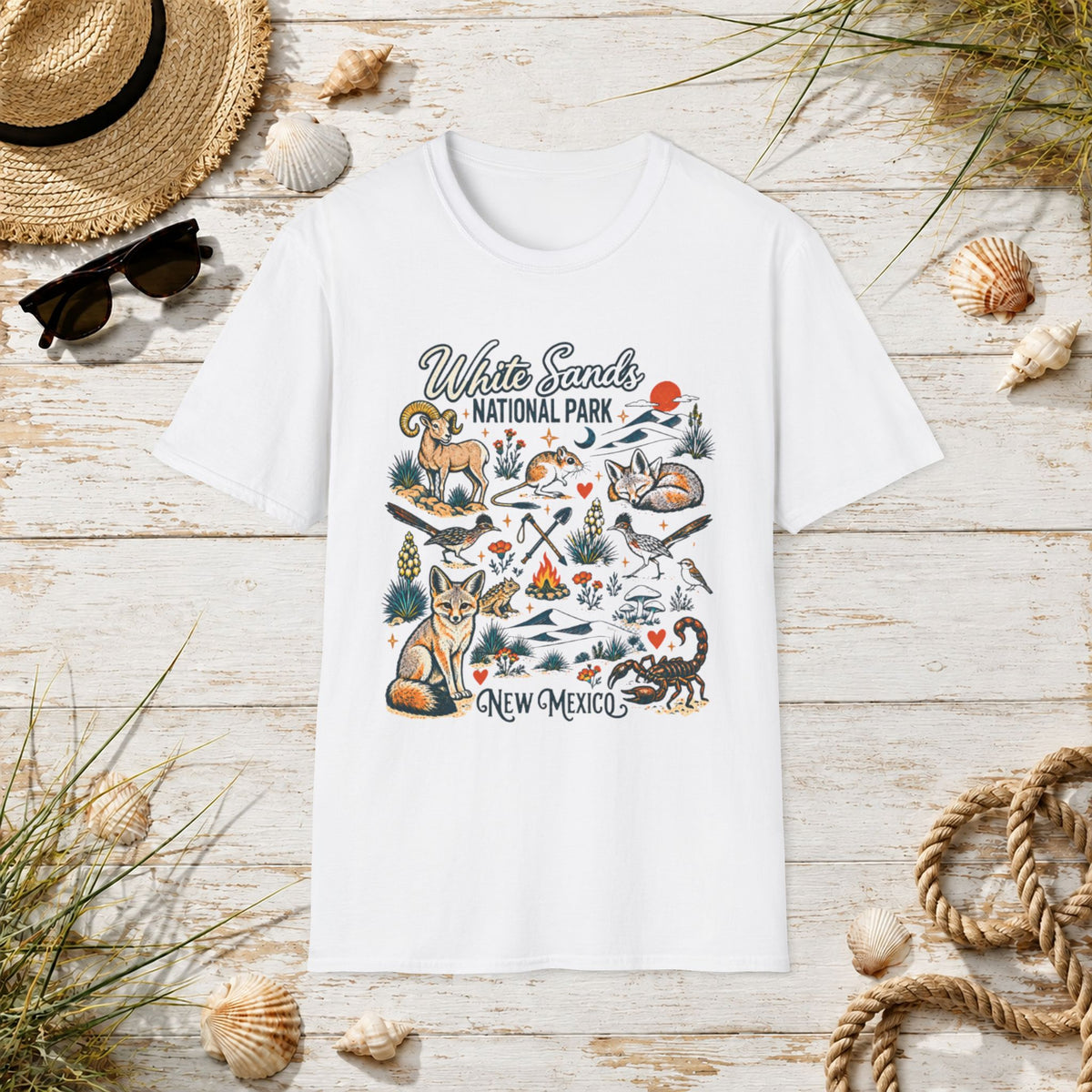 White Sands National Park T-Shirt — New Mexico Desert Wildlife Graphic Tee