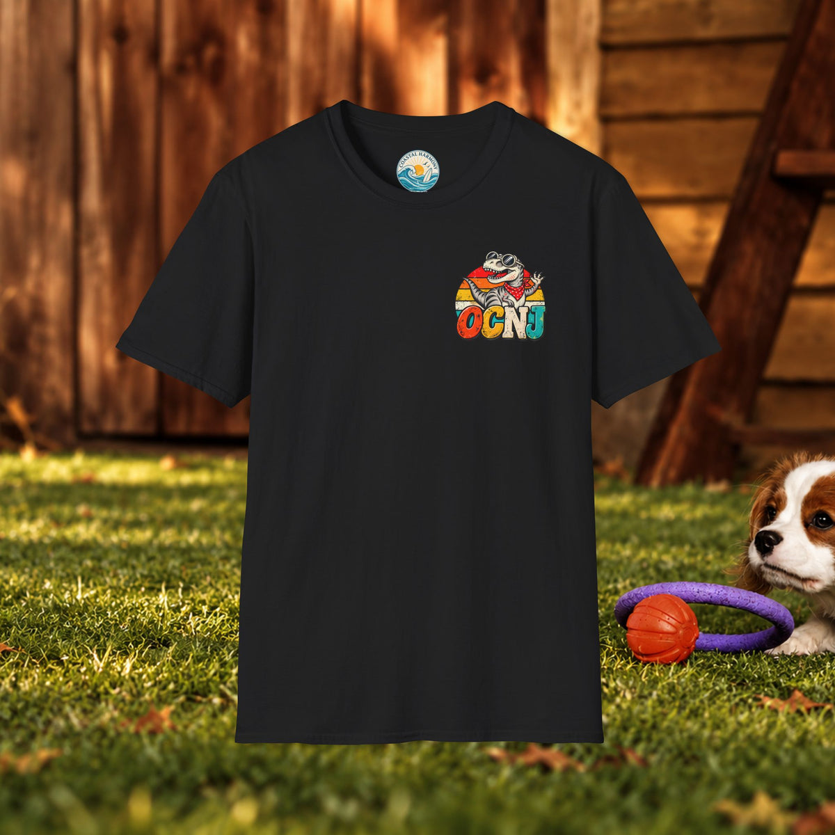 T-Shirt — "Good Food Good Mood" Raccoon Pizza Graphic Tee
