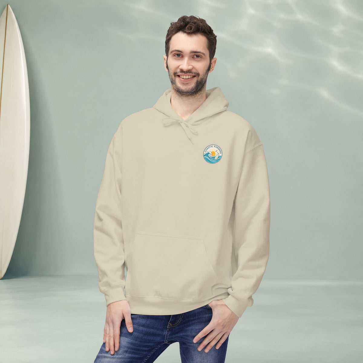 America Vintage Badge Hoodie — "Land of the Free, Because of the Brave"