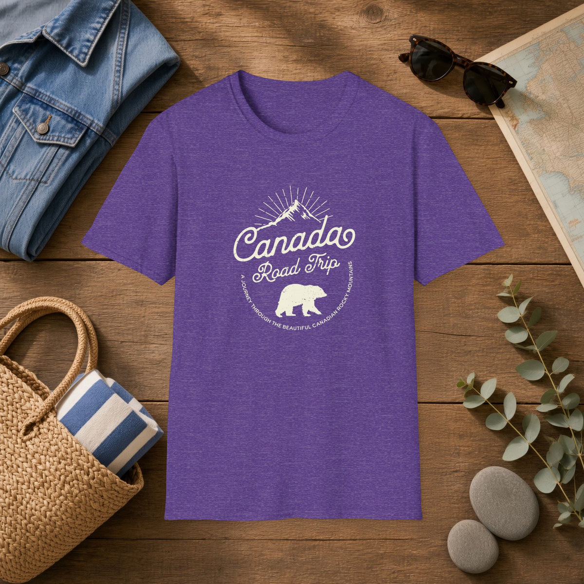 Canada Road Trip T‑Shirt — Vintage Mountain & Bear Travel Tee