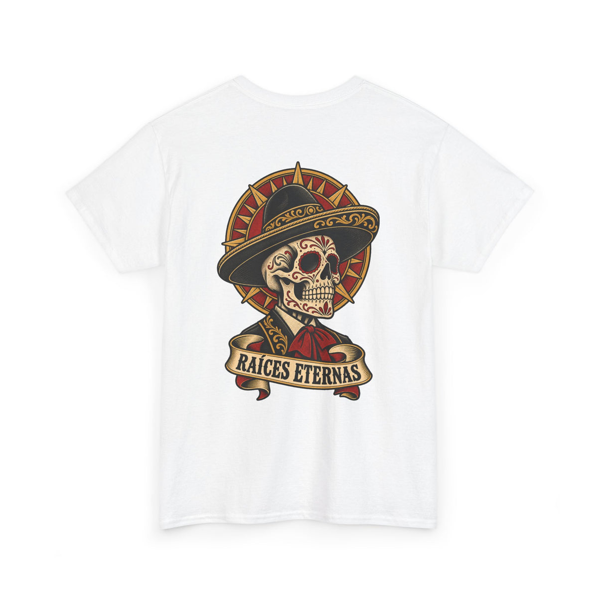 “Raíces Eternas” Skull Tee — Vintage Mexican Heritage Graphic T‑Shirt