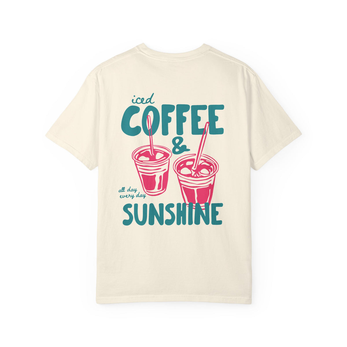 Iced Coffee & Sunshine T-Shirt — Retro Summer Coffee Graphic Tee