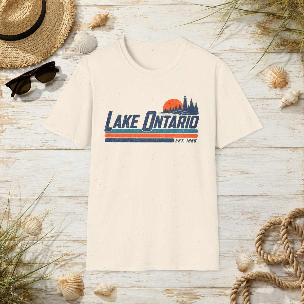 Lake Ontario Retro Stripe T-Shirt