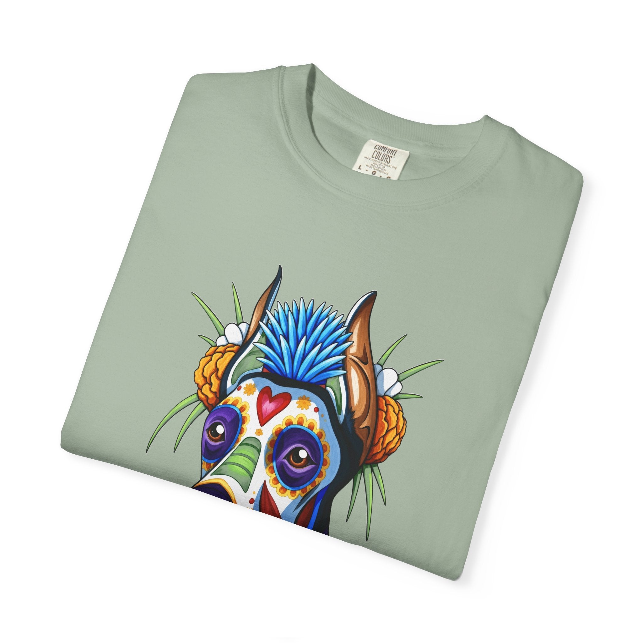 Colorful Sugar Skull Dog T-Shirt