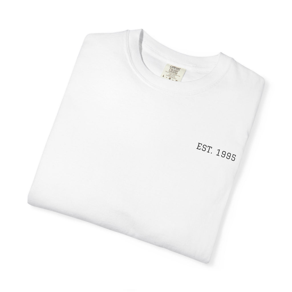 Coastal Harmony Surf T-Shirt – Vintage Wave & Sunset Graphic (Est. 1995)