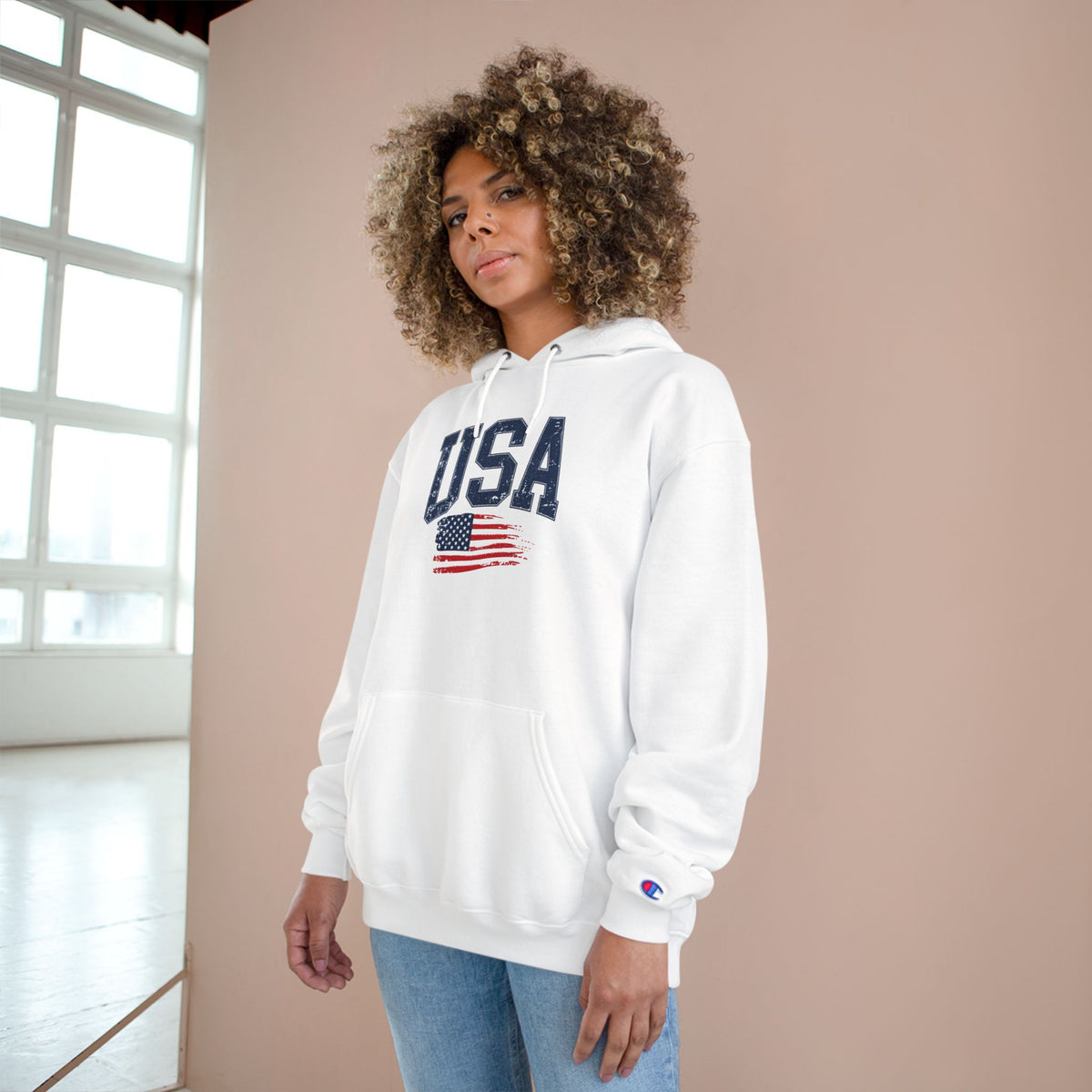 USA Flag Hoodie — Coastal Harbors Surf & Sailing Graphic