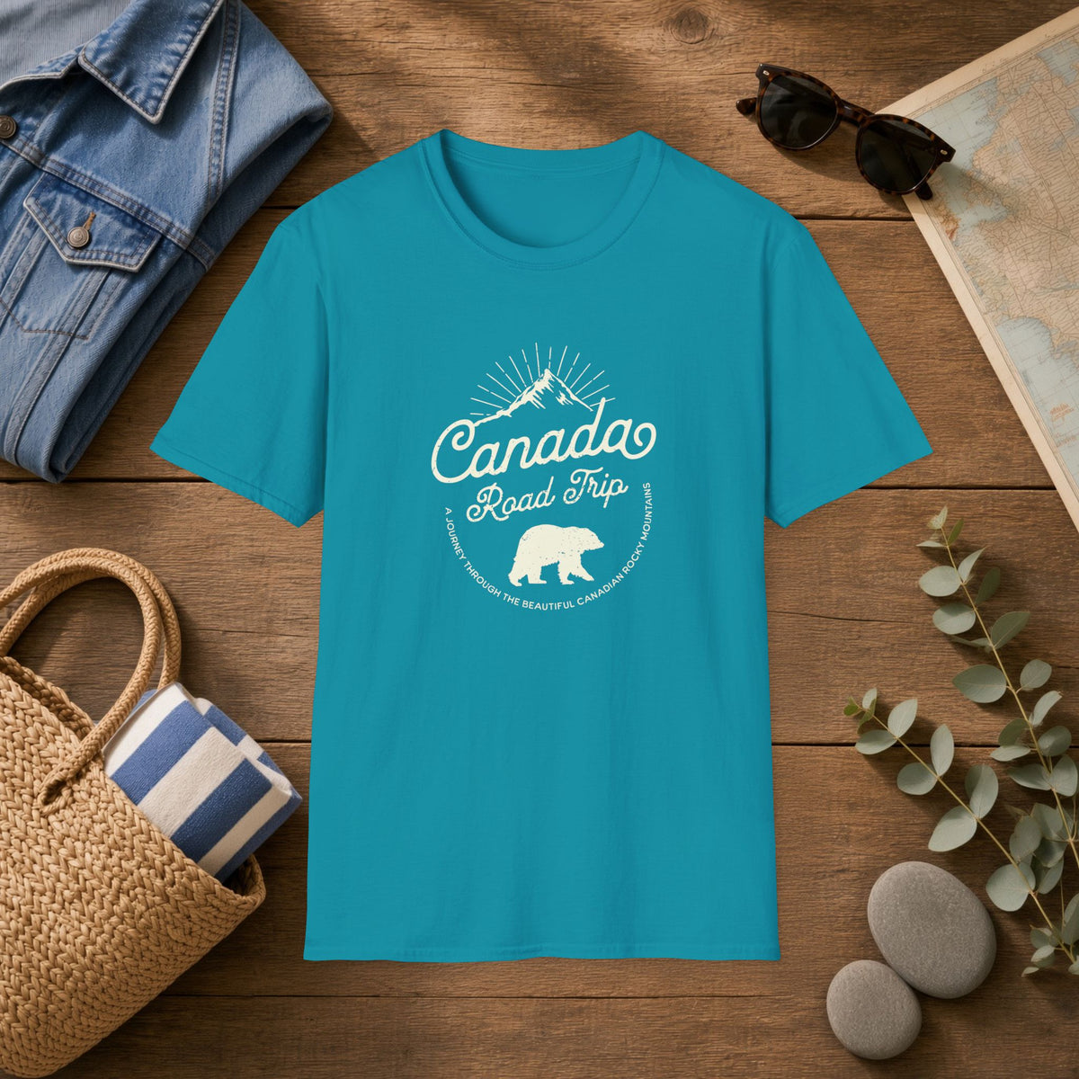 Canada Road Trip T‑Shirt — Vintage Mountain & Bear Travel Tee