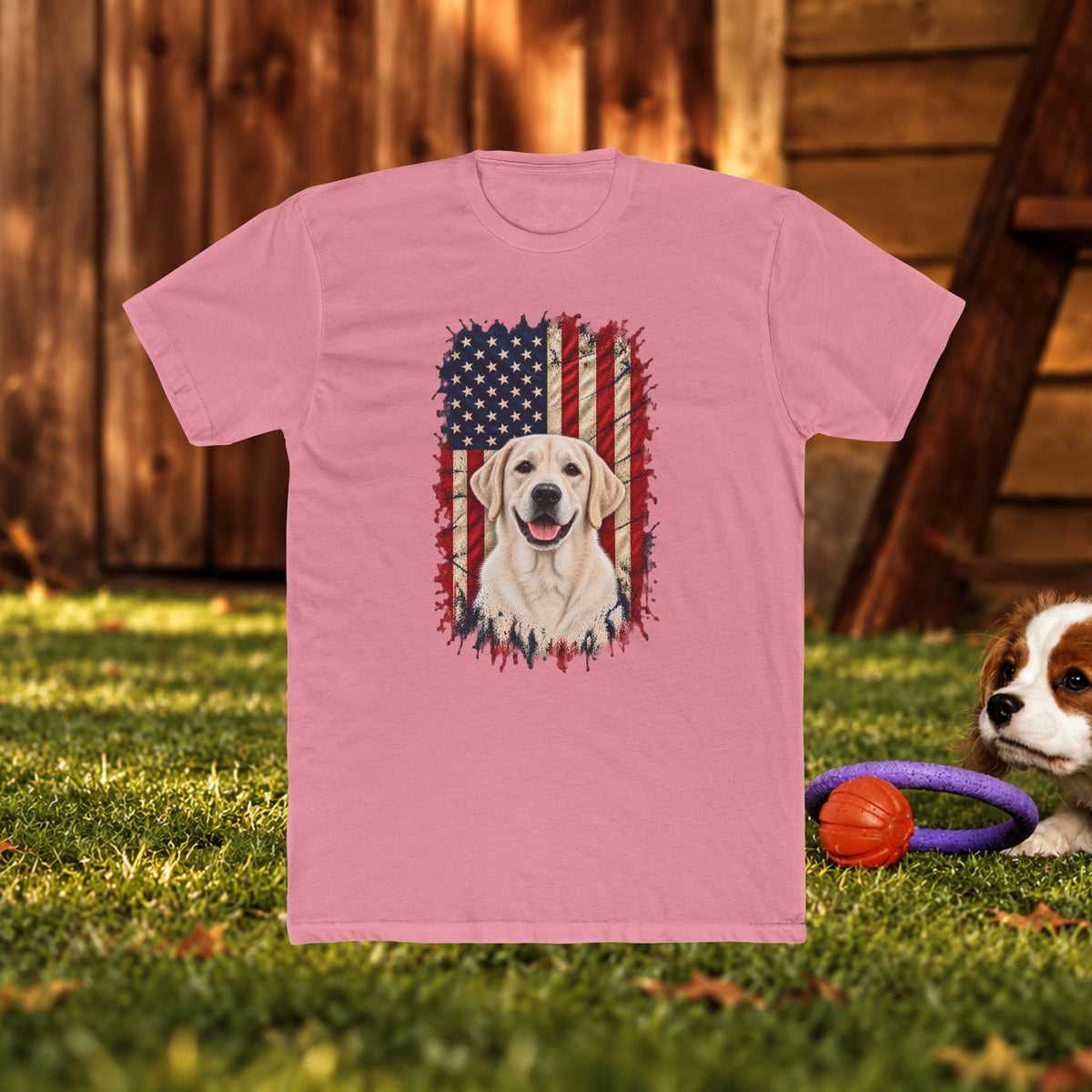 American Flag Labrador T-Shirt — Patriotic Dog Lover Tee